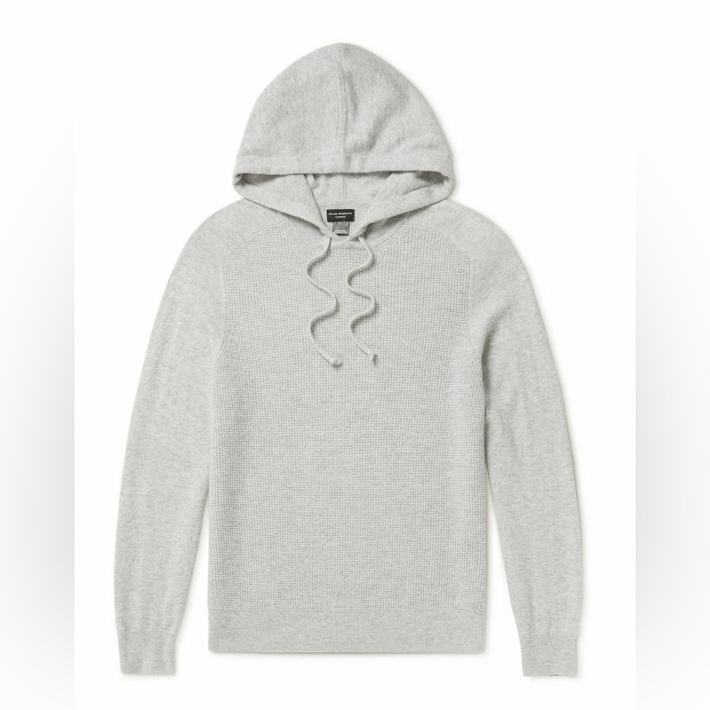 Club Monaco | S | Men’s light gray Waffle-Knit Cashmere Hoodie